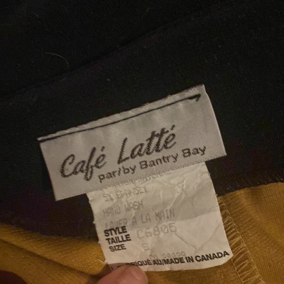 Yellow/black Pea Coat. Button down black buttons perfect for spring time! - Picture 4 of 5